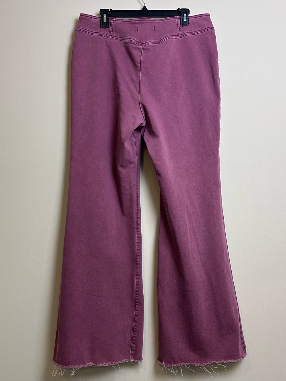 Free People We The Free Curvy Wide Flare Leg Jeans Raw Hem High Rise Size 33 - Picture 2 of 12